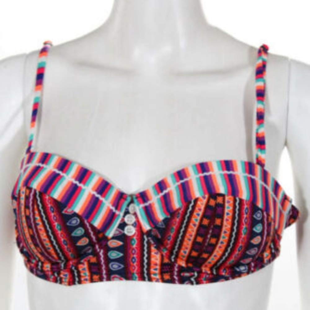 Tiger Lily Abstract Sweetheart Neck Two Piece swim - Picture 2 of 5